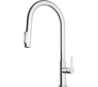 Bateria Franke Maris Slim Clear Water Pull-out J Chrom Mosiądz