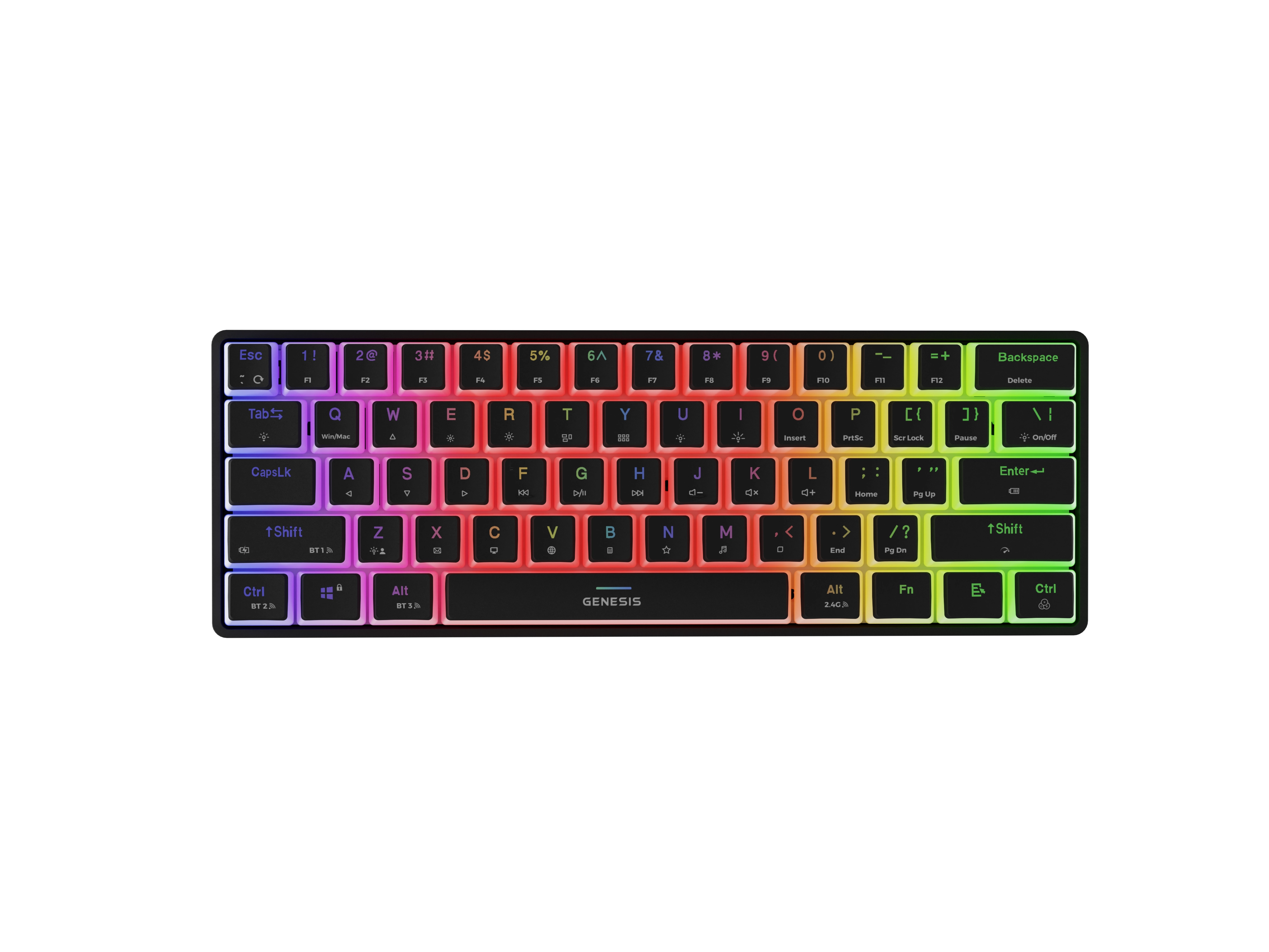 Klawiatura mechaniczna Genesis Thor 660 G2 RGB Gateron Brown Czarny