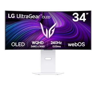 Monitor LG UltraGear 34GX90SA-W 34" UWQHD OLED 240Hz 0,03ms Zakrzywiony Gamingowy Funkcje AI