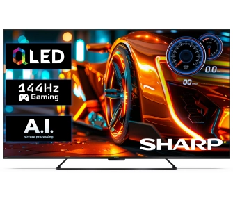 Telewizor Sharp 55HR7765E 55" QLED 4K 144Hz Google TV Funkcje AI Dolby Vision IQ Dolby Atmos DTS-X HDMI 2.1 DVB-T2