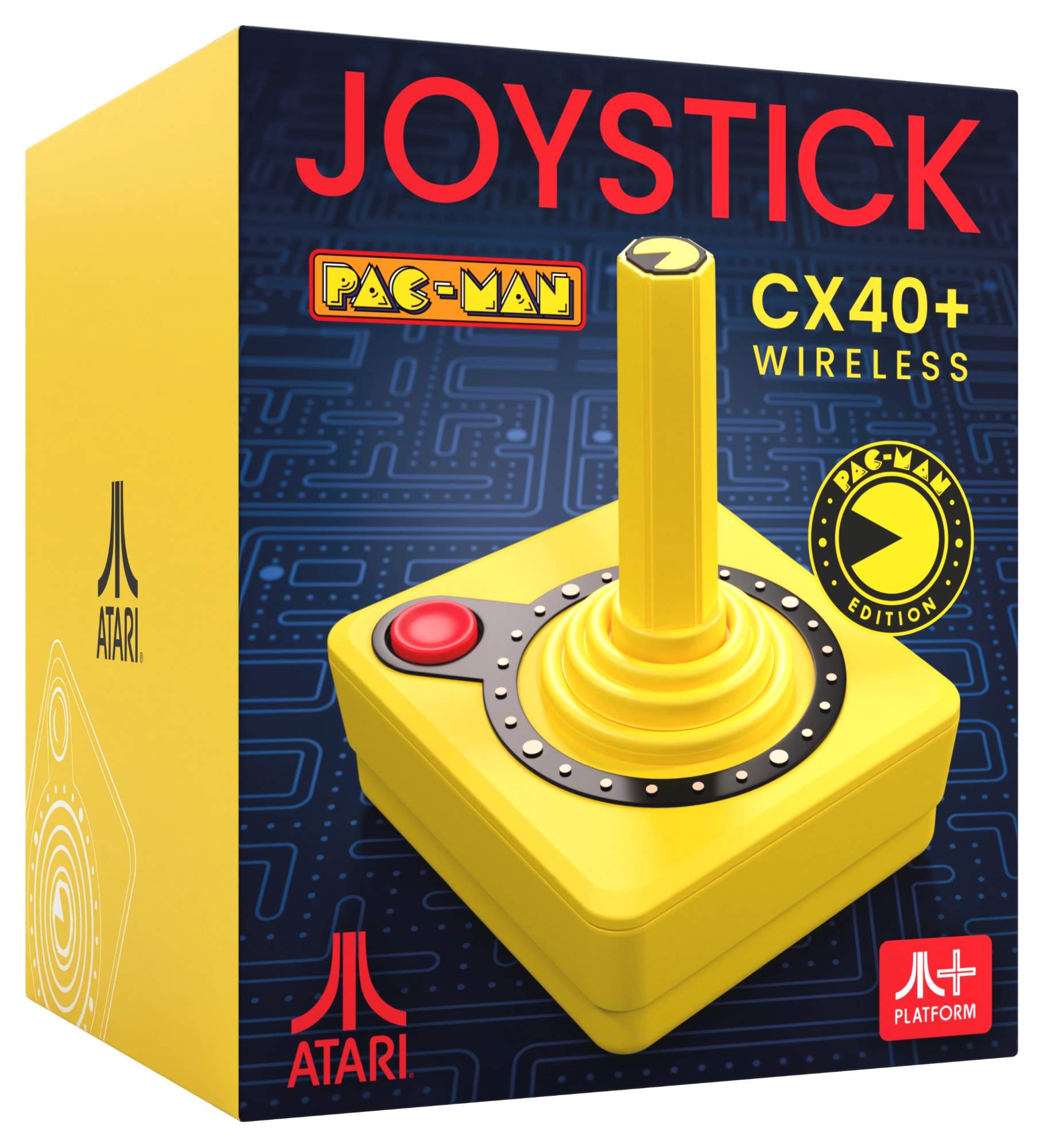 Joystick Atari CX40+ Pac-Man Edition do Atari 2600+ / 7800+ Bezprzewodowy Żółty