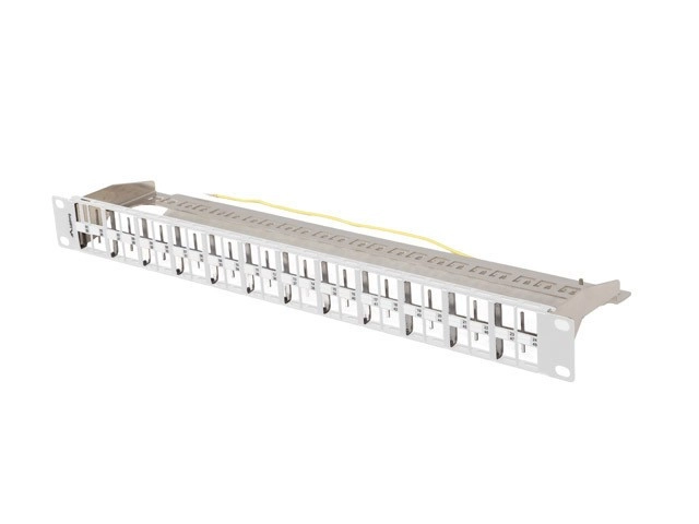 Patch panel Lanberg PPKS-1248-S PUSTY 48 PORT 1U 19" FTP Szary
