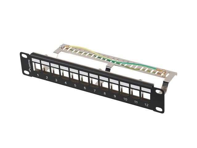 Patch panel Lanberg PPKS-9212-B PUSTY 12 PORT 1U 10" FTP