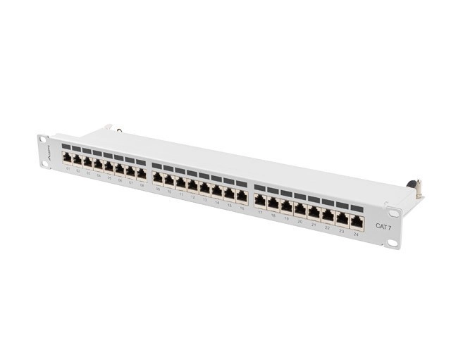 Patch panel Lanberg PPS7-1024-S 24 PORT 1U 19" KAT.7 FTP Szary