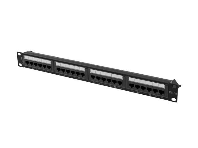 Patch panel Lanberg PPUA-1024-B 24 PORT 1U 19" KAT.6A UTP Czarny