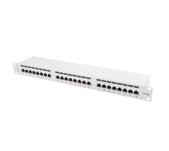 Patch panel Lanberg PPS5-1024-S 24 PORT 1U 19" KAT.5E FTP Szary