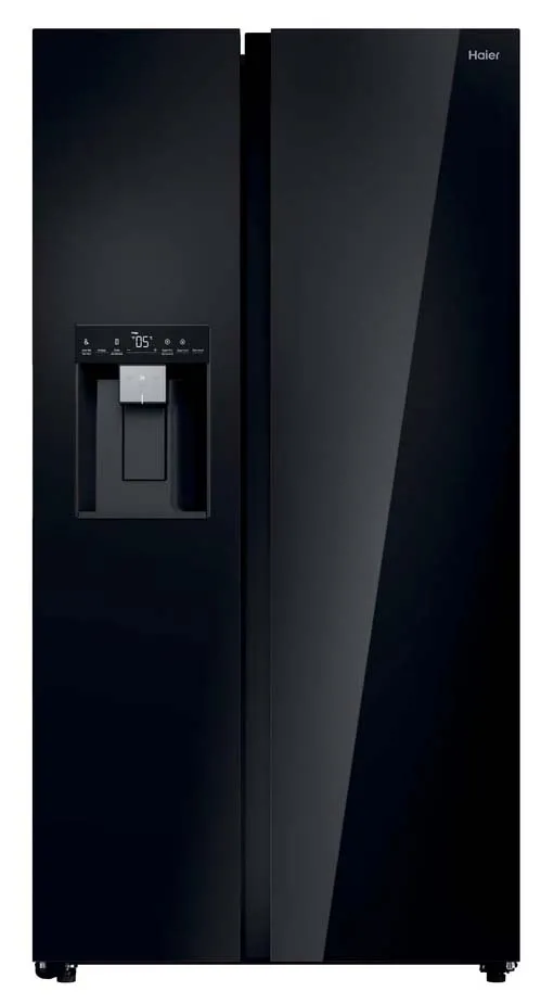 Haier SBS HSW79F18DIGB No Frost 177,5cm Dystrybutor wody i lodu Czarne szkło