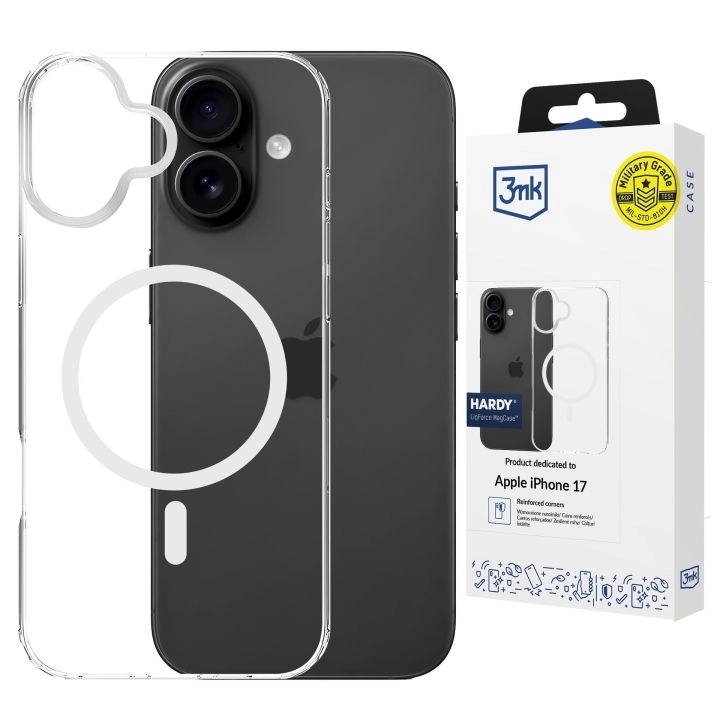 Etui 3mk Hardy LiqForce MagCase do iPhone 17 Przezroczysty