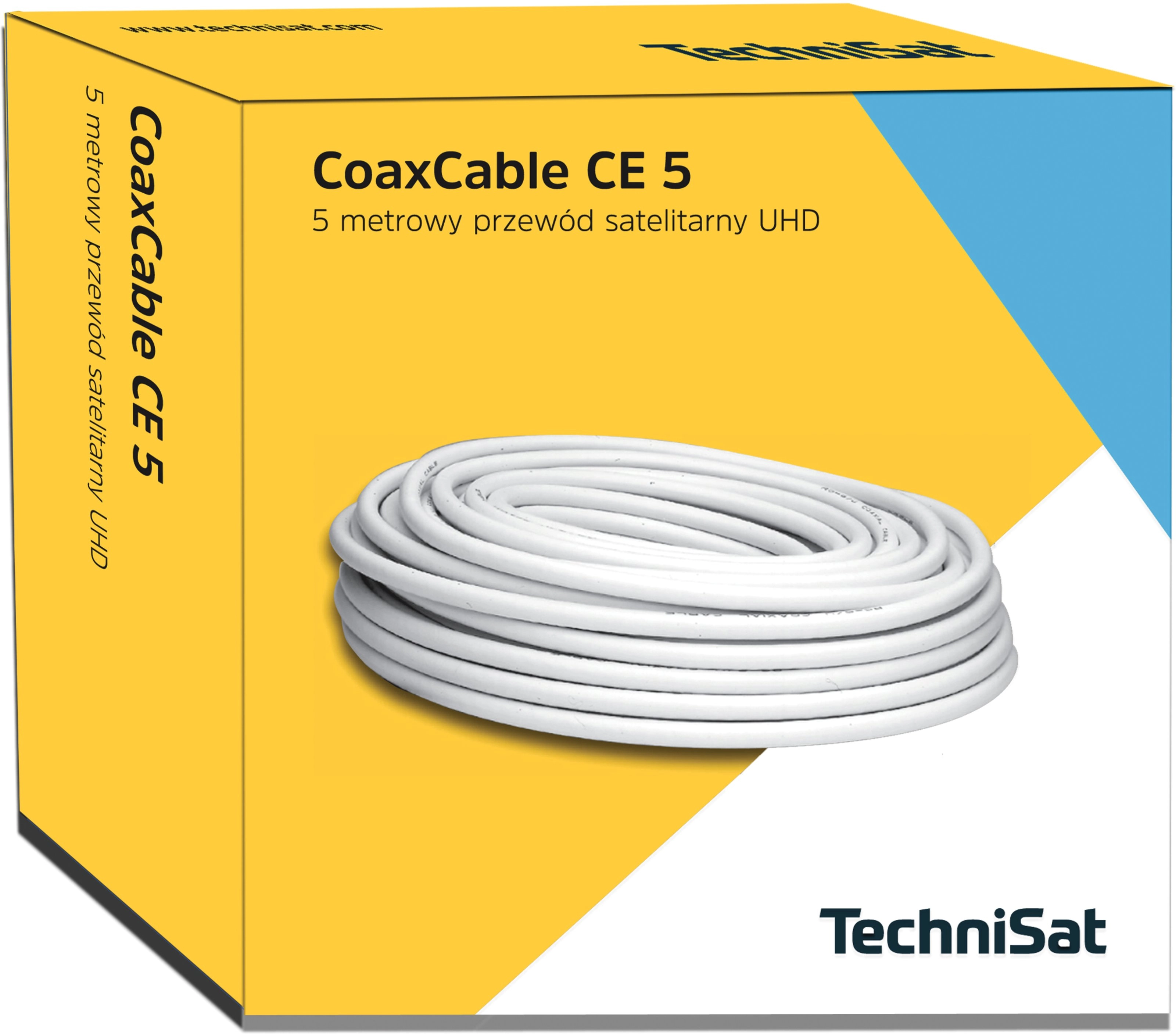 Kabel koncentryczny TechniSat 0005/7831 CoaxCable CE 5m Biały