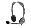 Słuchawki przewodowe z mikrofonem Logitech Stereo Headset H111 Nauszne Szary