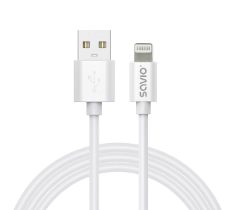 Kabel Savio CL-192 USB-A - Lightning 1m Biały