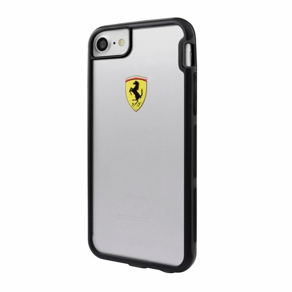 Etui Ferrari Hardcase FEHCP7TR3 do iPhone 7 (przezroczysty-czarny)