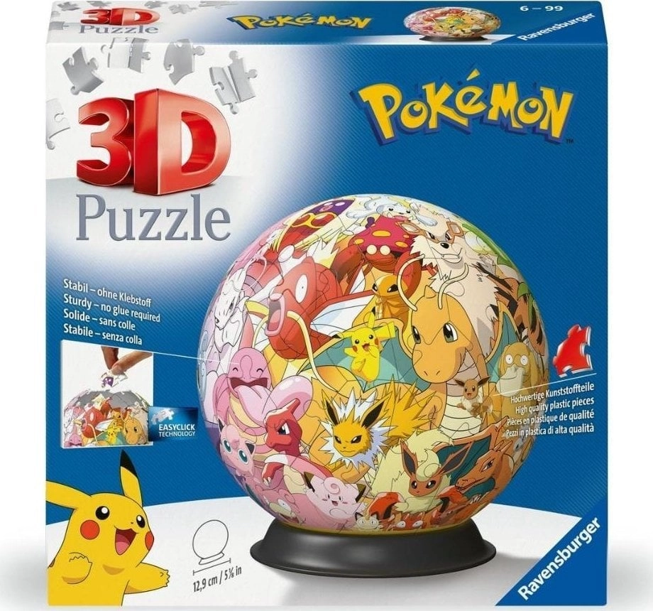 Puzzle 3D Kula Pokemon 72 elementy