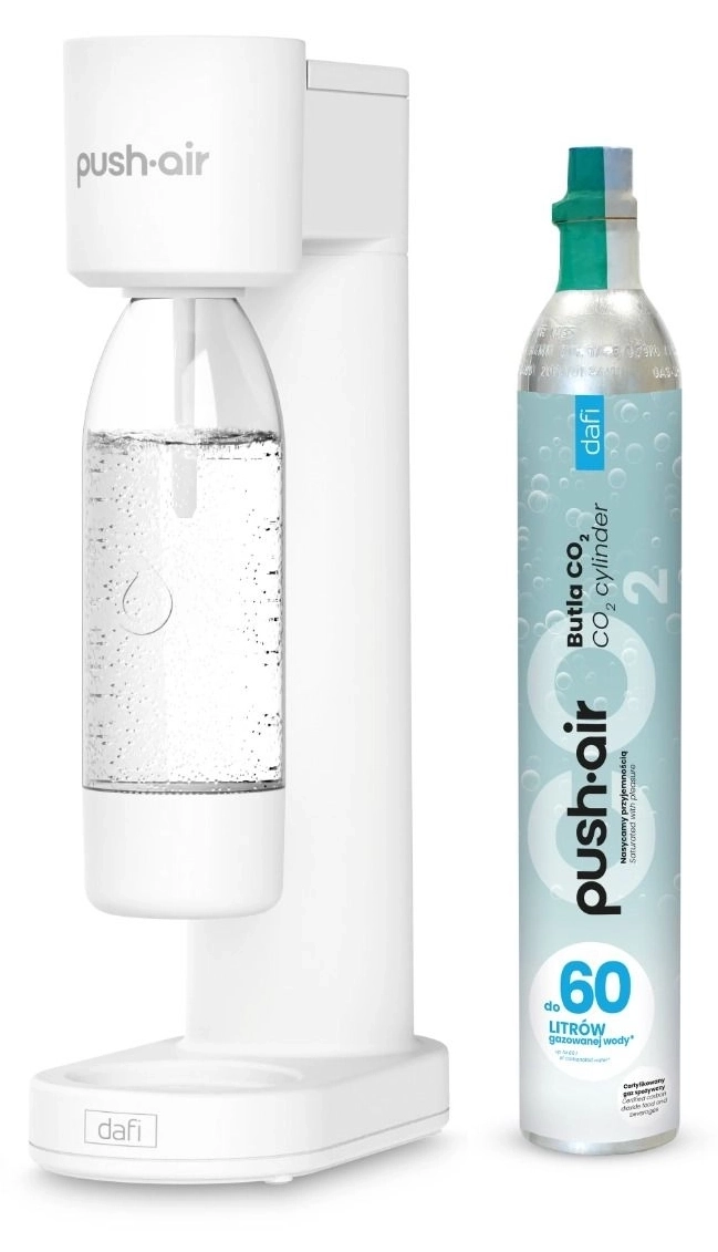 Saturator Dafi PushAir Biały + Nabój z gazem CO2