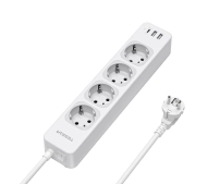 Tessan TS-307-C 4 gniazda 1x USB-C 2x USB-A Biały