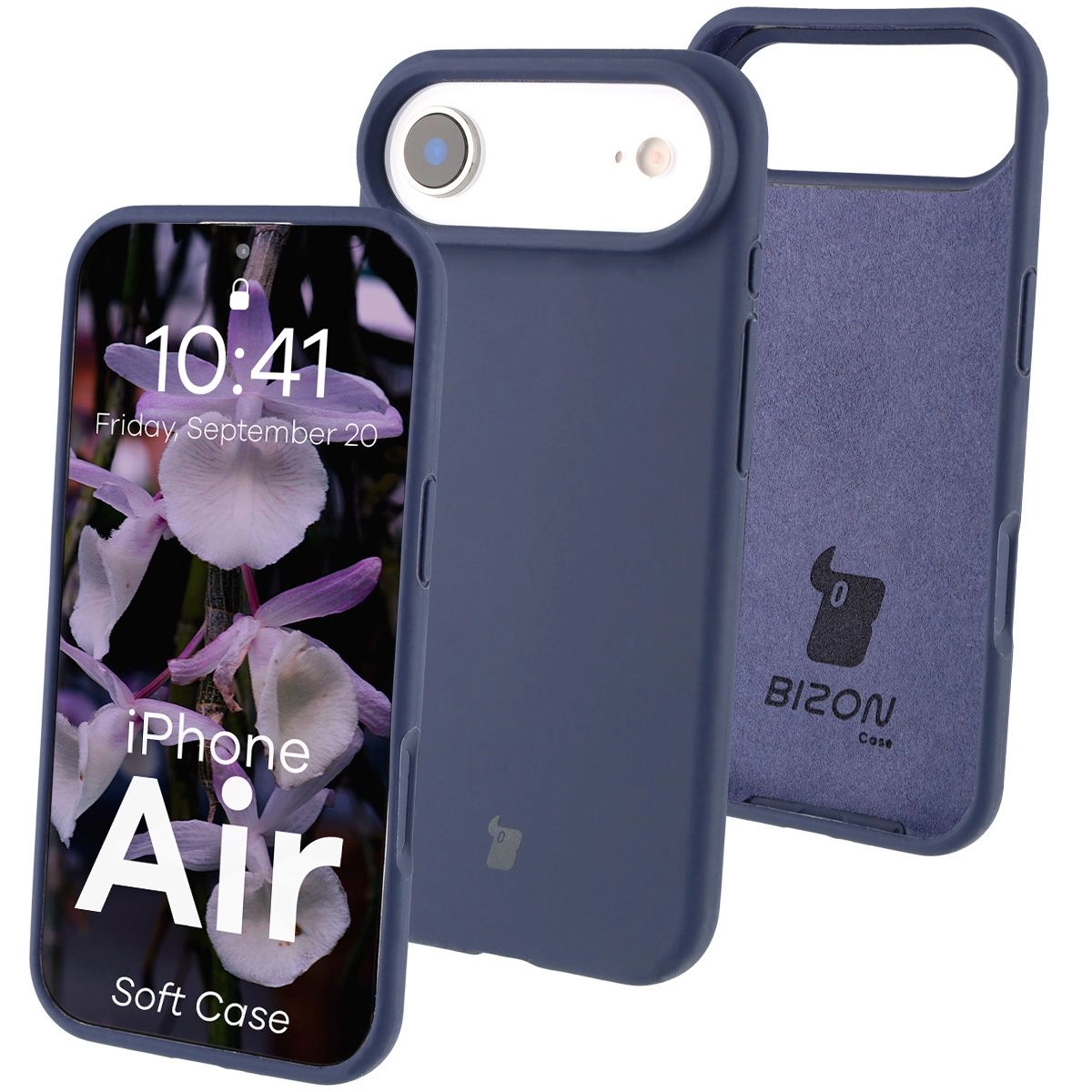 Etui Bizon Silikonowe Soft do Apple iPhone Air Granatowy