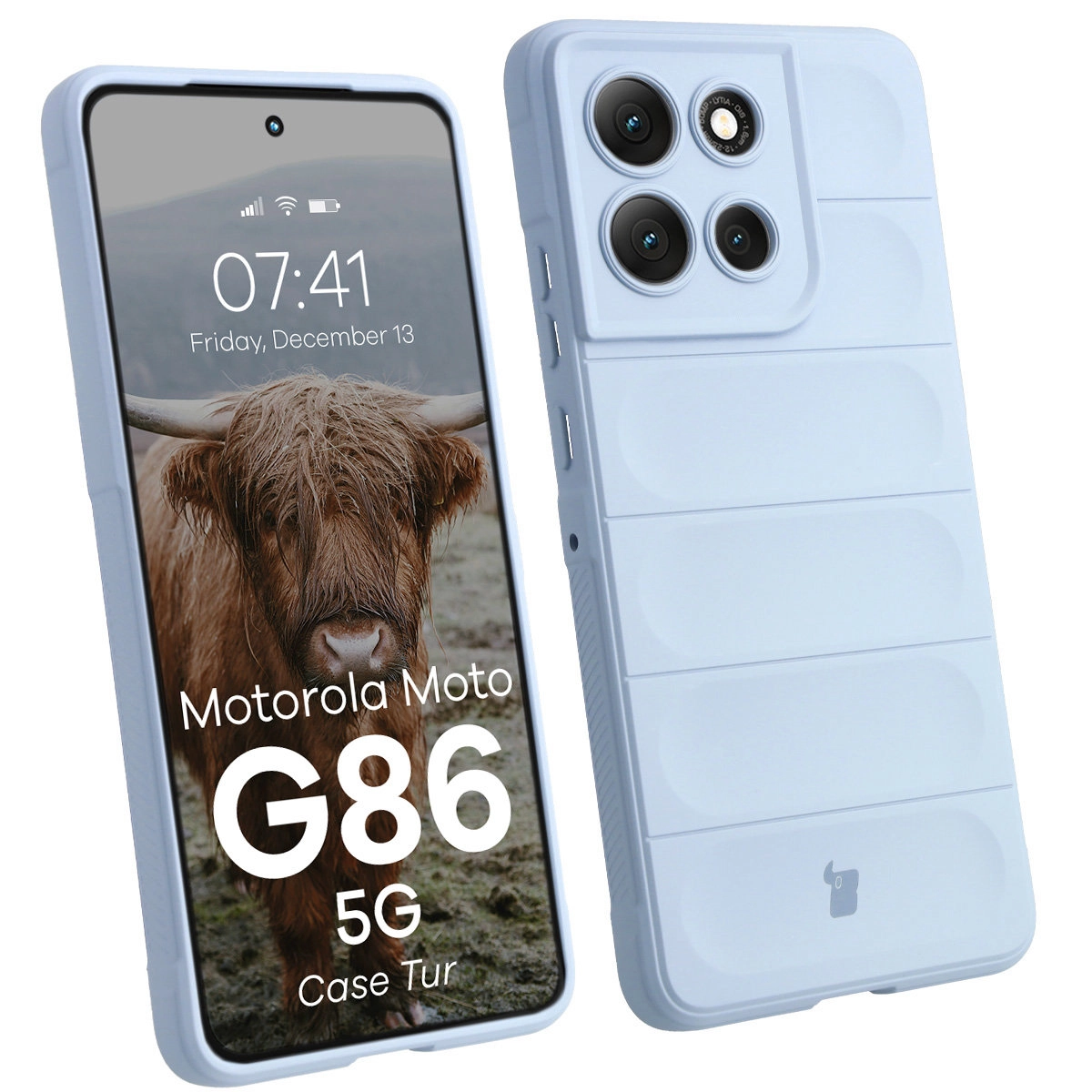 Etui Bizon Tur do Motorola Moto G86 5G Jasnoniebieski