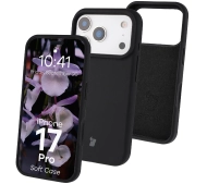 Bizon Silikonowe Soft do Apple iPhone 17 Pro Czarny