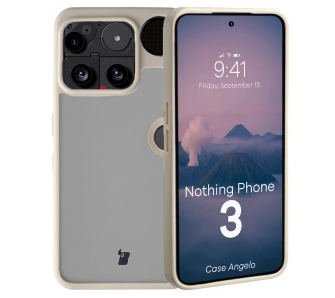 Etui Bizon Angelo do Nothing Phone (3) z beżową ramką