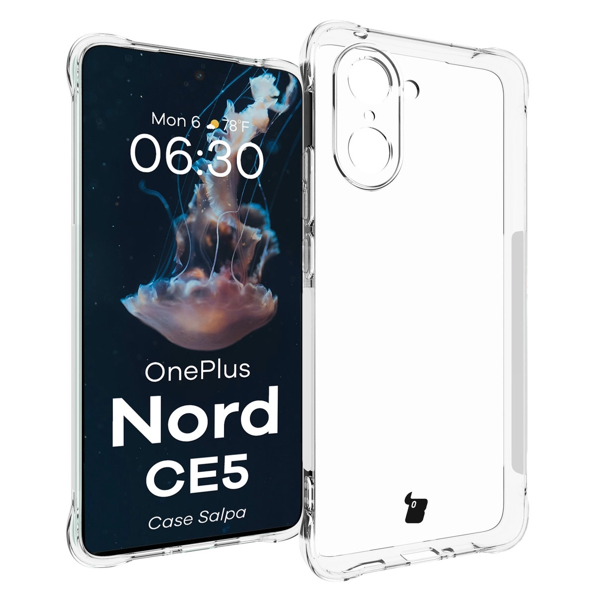 Etui Bizon Salpa do OnePlus Nord CE5 5G Przezroczysty