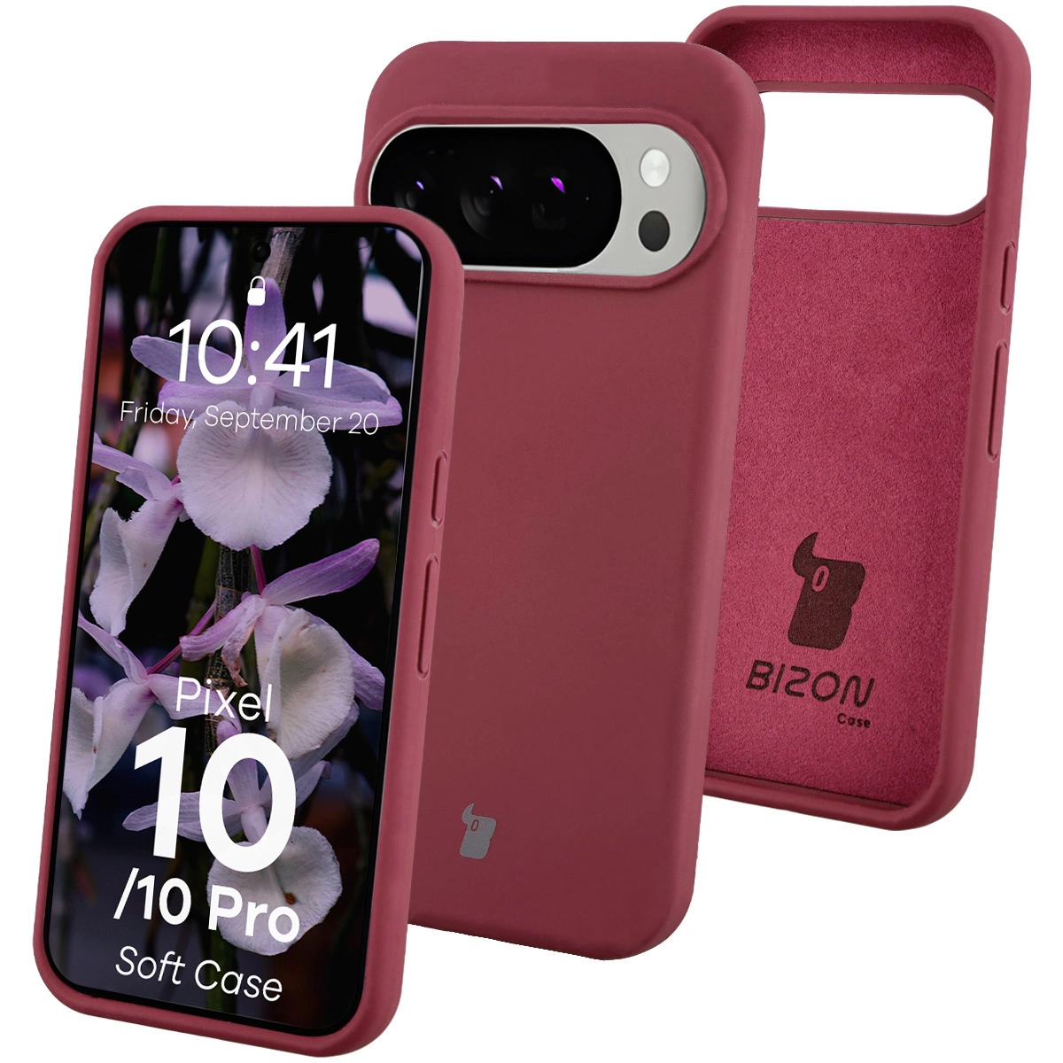 Etui Bizon Soft do Google Pixel 10 / Google Pixel 10 Pro Śliwkowy