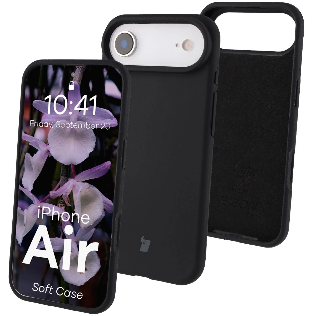 Etui Bizon Silikonowe Soft do Apple iPhone Air Czarny