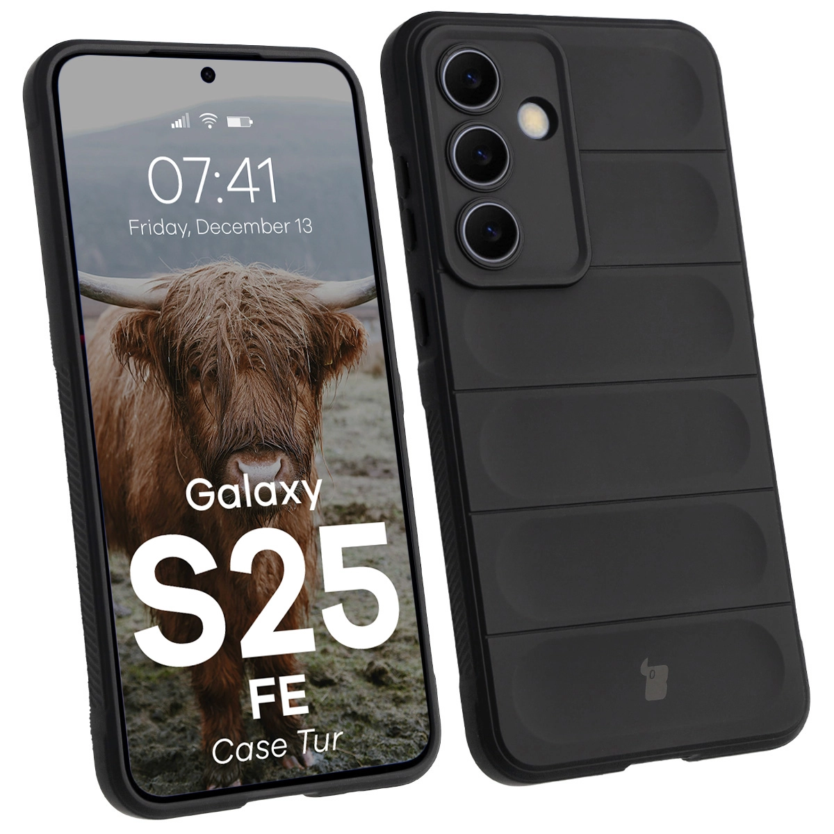 Etui Bizon Tur do Samsung Galaxy S25 FE Czarny