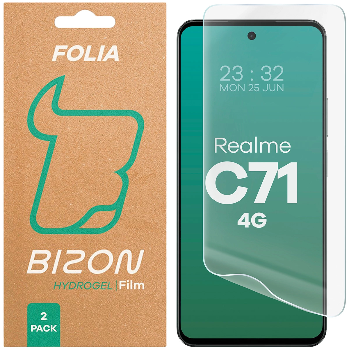 Folia hydrożelowa Bizon na ekran Hydrogel Front do Realme C71 4G 2 sztuki