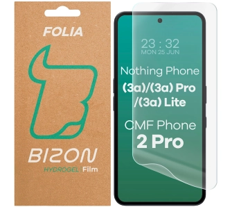 Folia hydrożelowa Bizon na ekran Hydrogel Front do Nothing Phone 3a /3a Pro/3a Lite/CMF Phone 2 Pro