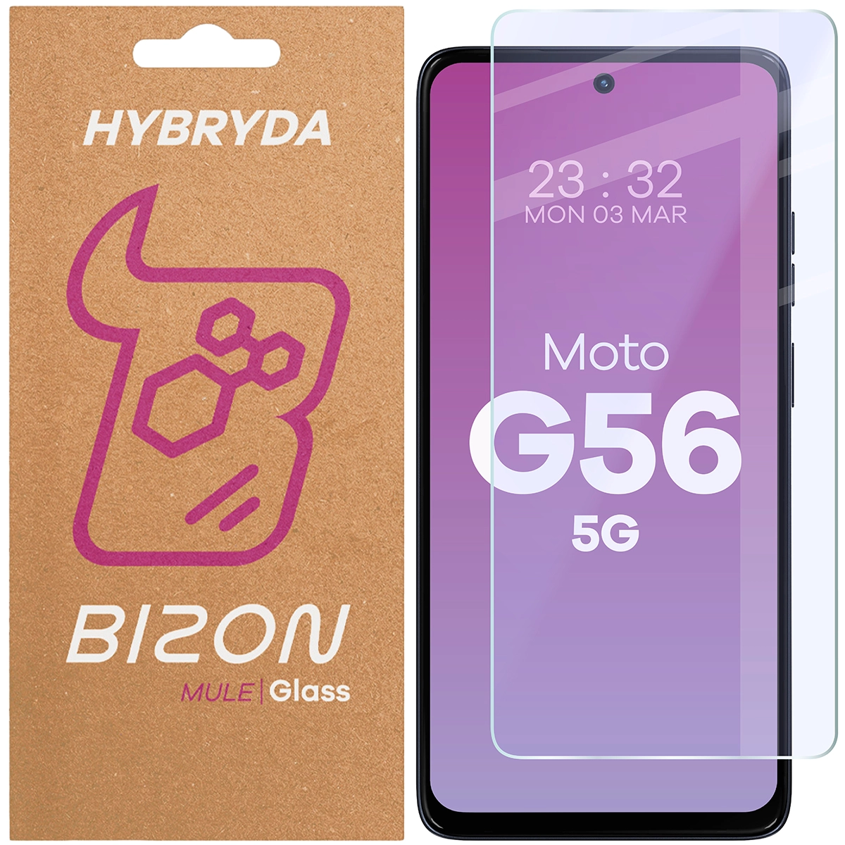 Szkło hybrydowe Bizon Elastyczne Mule do Motorola Moto G56 5G