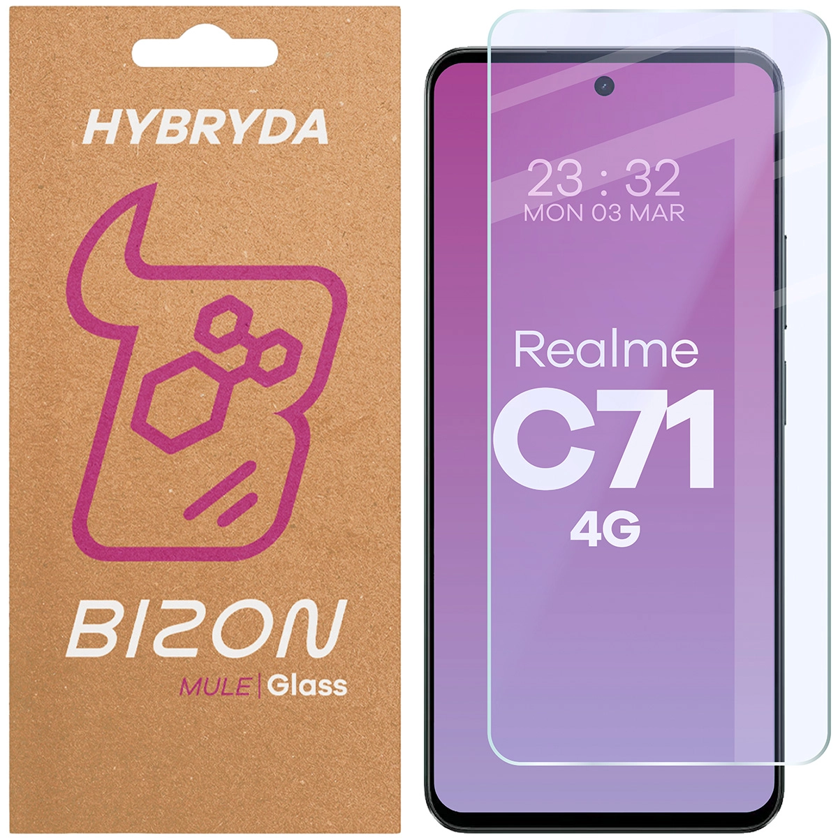 Szkło hybrydowe Bizon Elastyczne Mule do Realme C71 4G