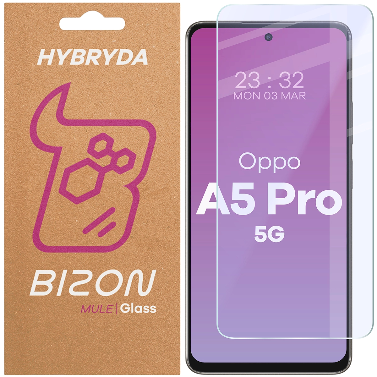 Szkło hybrydowe Bizon Elastyczne Mule do Oppo A5 Pro 5G