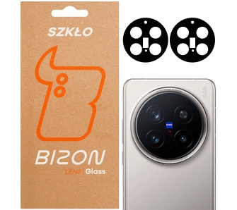 Szkło ochronne Bizon na aparat Silk Lens do Vivo X200 Pro czarny 2 sztuki