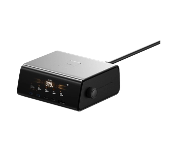 Stacja dokująca EcoFlow EcoFlow RAPID Pro 320W, 4xUSB-C, 1xUSB-A, GaN Czarny