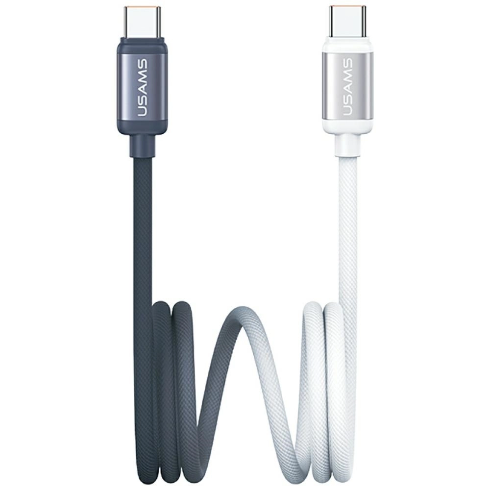 Kabel USAMS Bicolor Series PD 60W USB-C do USB-C 1,2m Czarno-biały