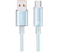USAMS Cloud Series 6A USB-A do USB-C 1,2m Niebieski