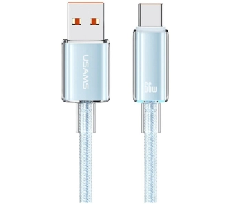 Kabel USAMS Cloud Series 6A USB-A do USB-C 1,2m Niebieski