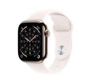 Apple Watch Series 11 GPS + Cellular 46mm Tytan Złoty Pasek sportowy Łagodny róż M/L