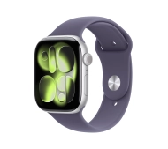 Apple Watch Series 11 GPS + Cellular 42mm z aluminium Srebrny Pasek sportowy Mleczny fiolet S/M