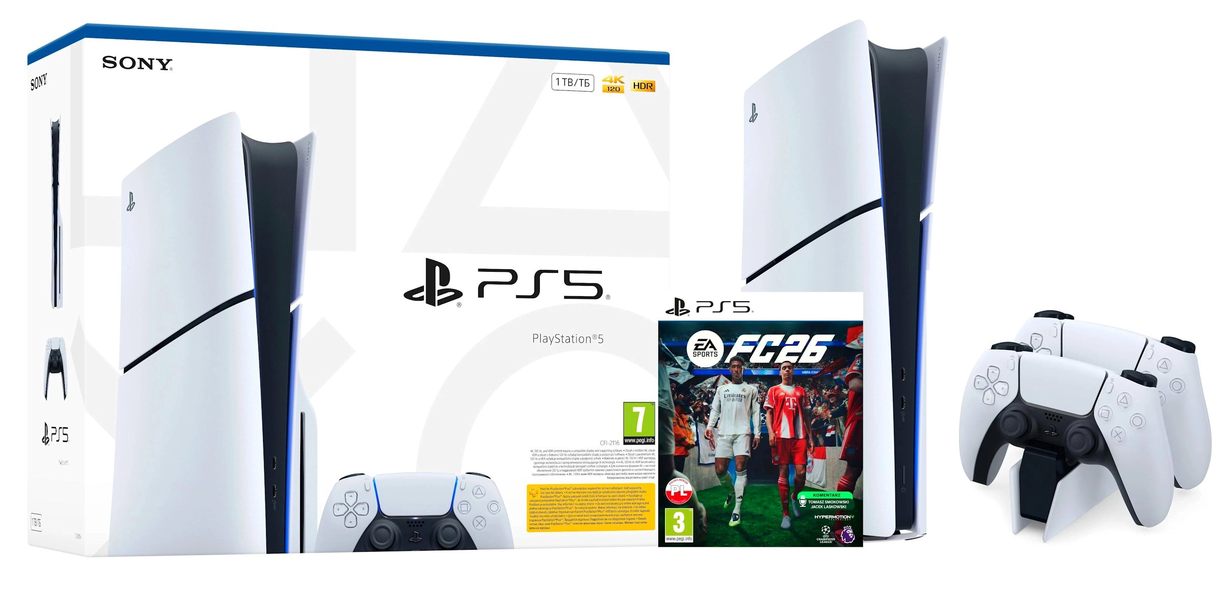 Sony PlayStation 5 Slim E Chassis (PS5) 1TB z napędem +