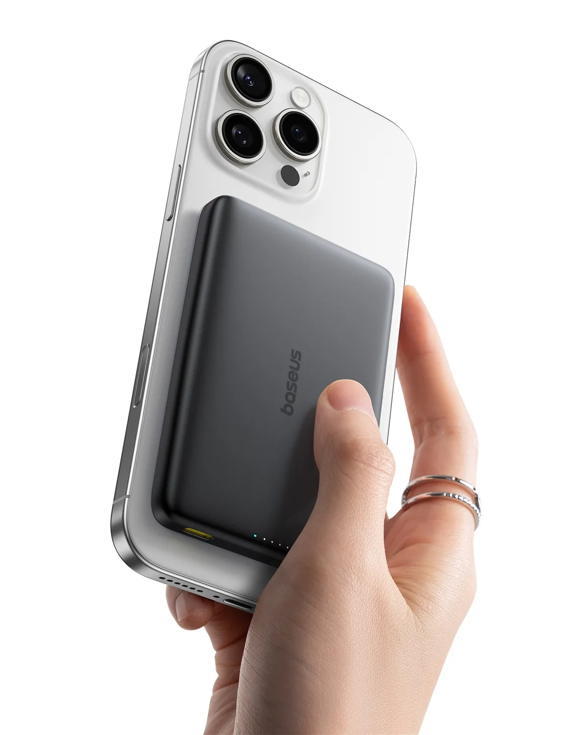 фото Внешний аккумулятор (пауэрбанк) Baseus PicoGo AM41 Ultra-Slim Qi2 Magnetic 10000mAh 27W Black (E0027201) 1
