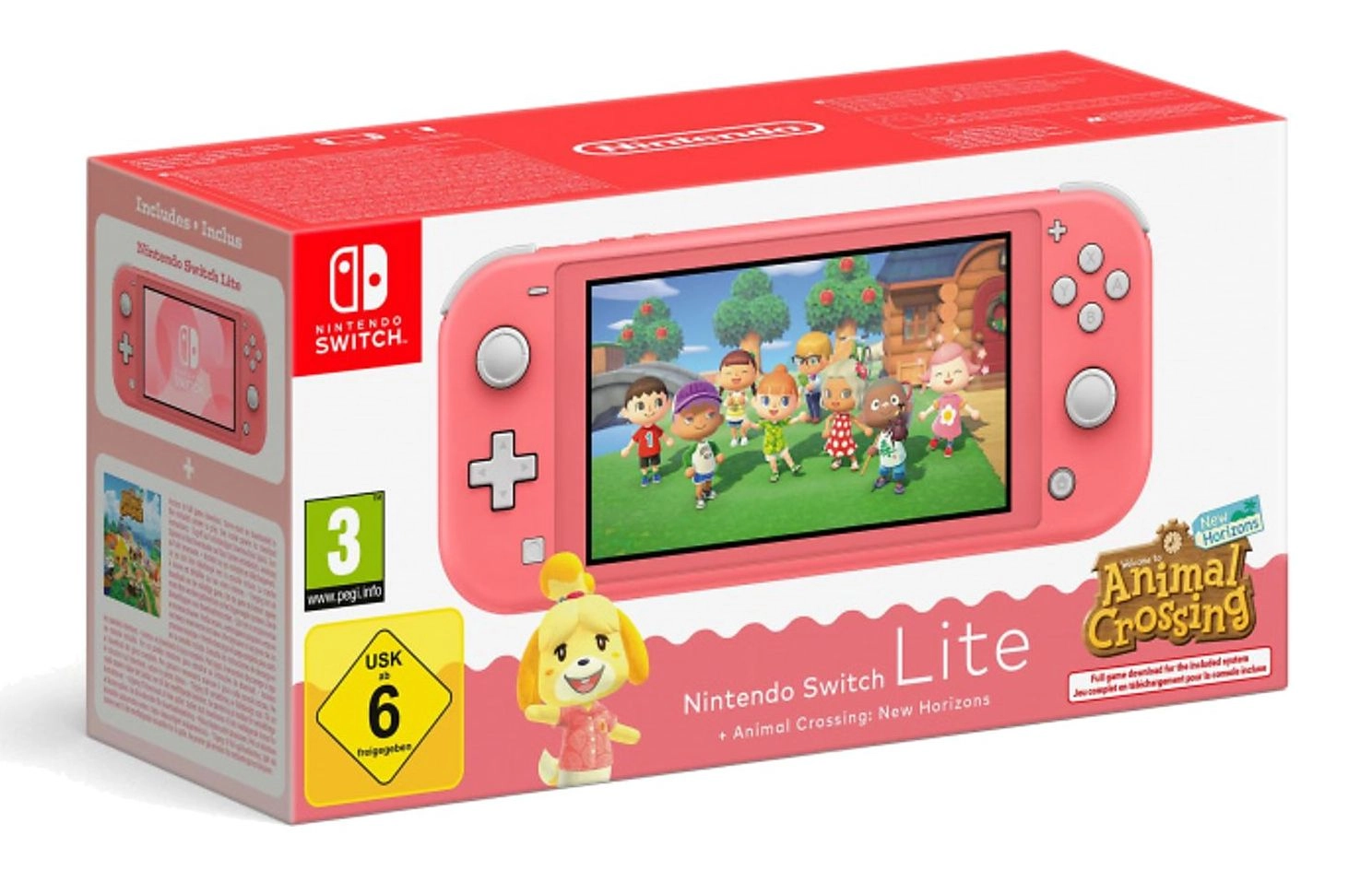 Konsola Nintendo Switch Lite Coral + Animal Crossing: New Horizons