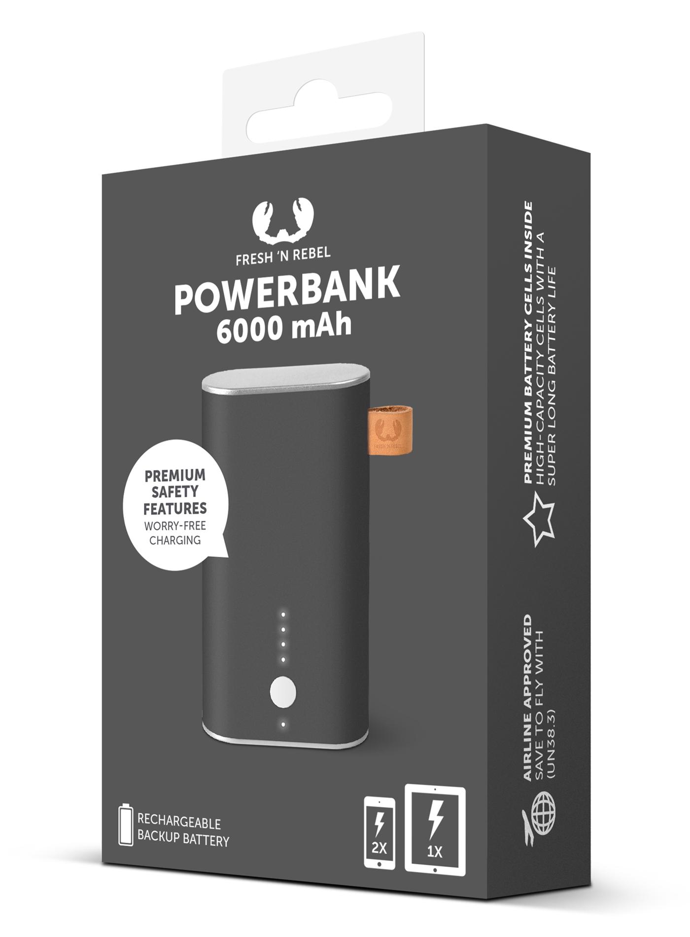 Powerbank Fresh 'n Rebel 6000 mAh Concrete