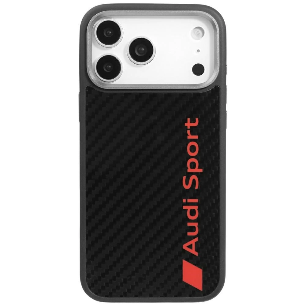 Etui AUDI Carbon Fiber MagSafe do iPhone 17 Pro Max Czarny
