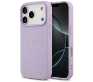 Guess Grained Ring MagSafe Etui iPhone 17 Pro (fioletowy)