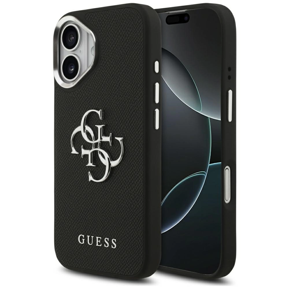 Etui Guess Grained Big 4G Classic Logo do iPhone 17 czarny