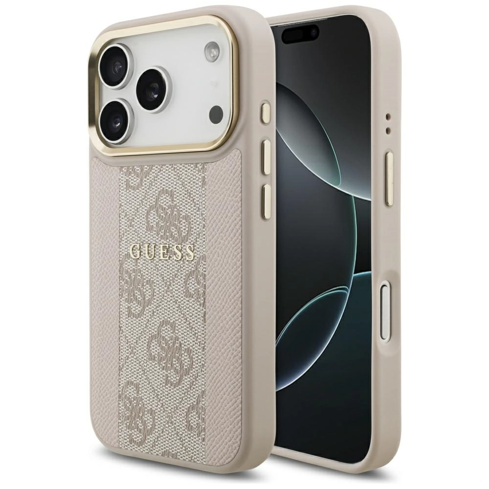 Etui Guess 4G Stripe MagSafe do iPhone 17 Pro różowy