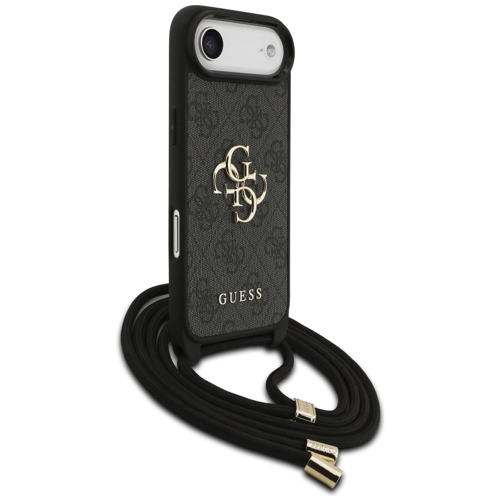 Etui Guess 4G Big Logo Cord Stap Crossbody do iPhone Air Czarny