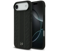 Mercedes-Benz Leather Laurel Leaves Stripes MagSafe do iPhone Air czarny