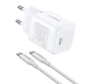 UGREEN X513 USB-C 30W + Kabel USB-C 1m Biały